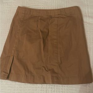 Lands End Kids Khaki Skirt with Built in Shorts and Small Split
